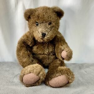 Dark Brown Boyds Teddy Bear Plush 1985 Weighted Jointed 16" Shelf Sitter Vintage